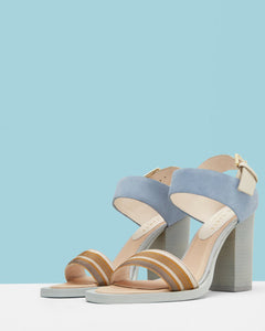 Block heeled buckle sandals